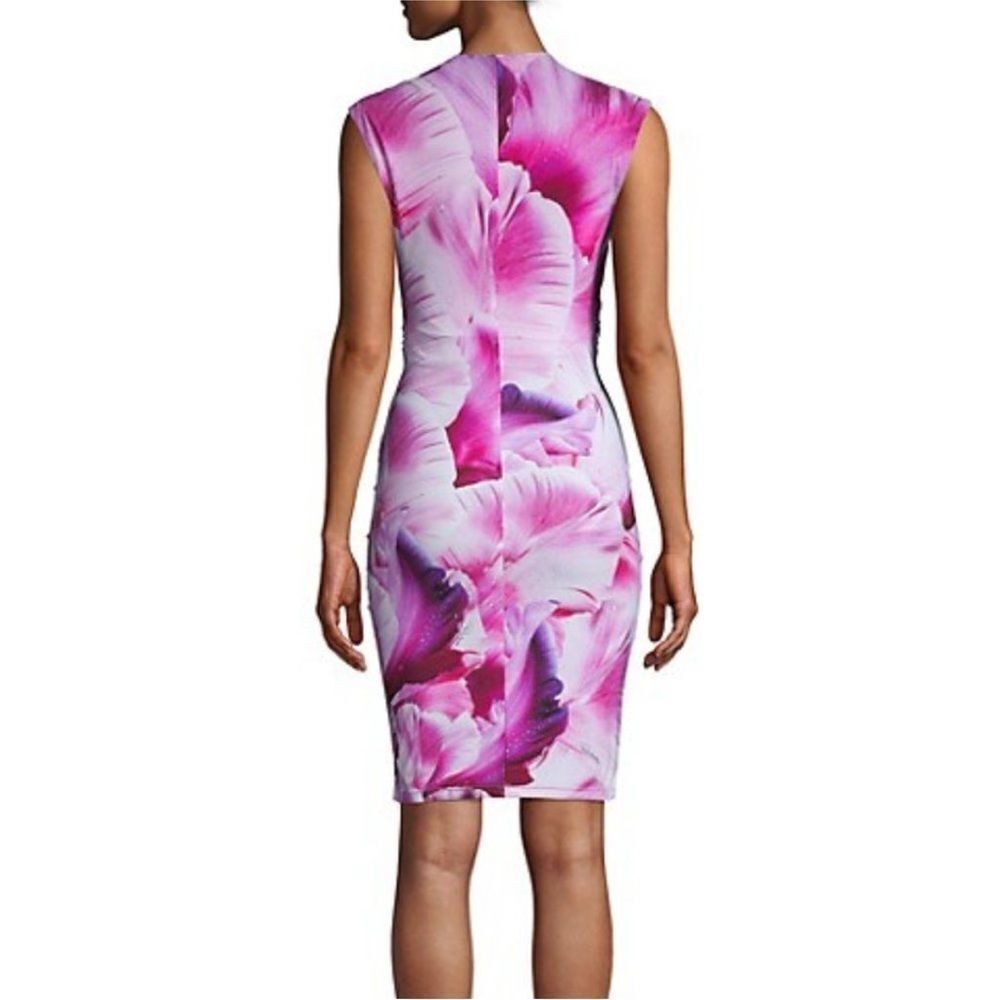 Roberto Cavalli Embellished Orchid-Print Dress NWT size 46/XL $1995 - Picture 3 of 10